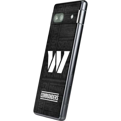 NFL Washington Commanders Black and White Google Pixel 7a Skin
